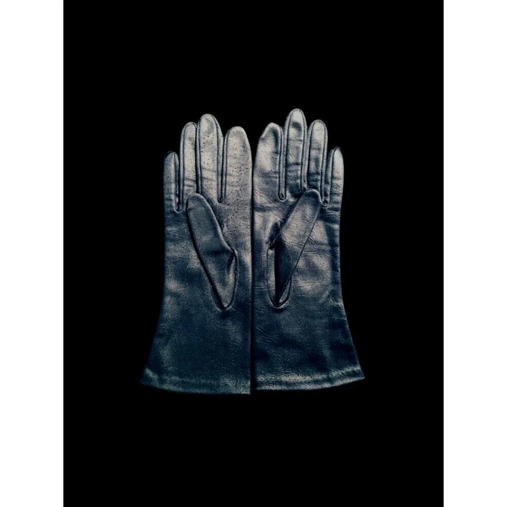 HANSEN Cloth Fabric Gloves, Women’s Size 6, NAVY BLUE, Pre-owned, EUC